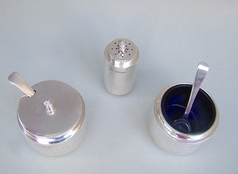 MID CENTURY SILVER THREE PIECE 