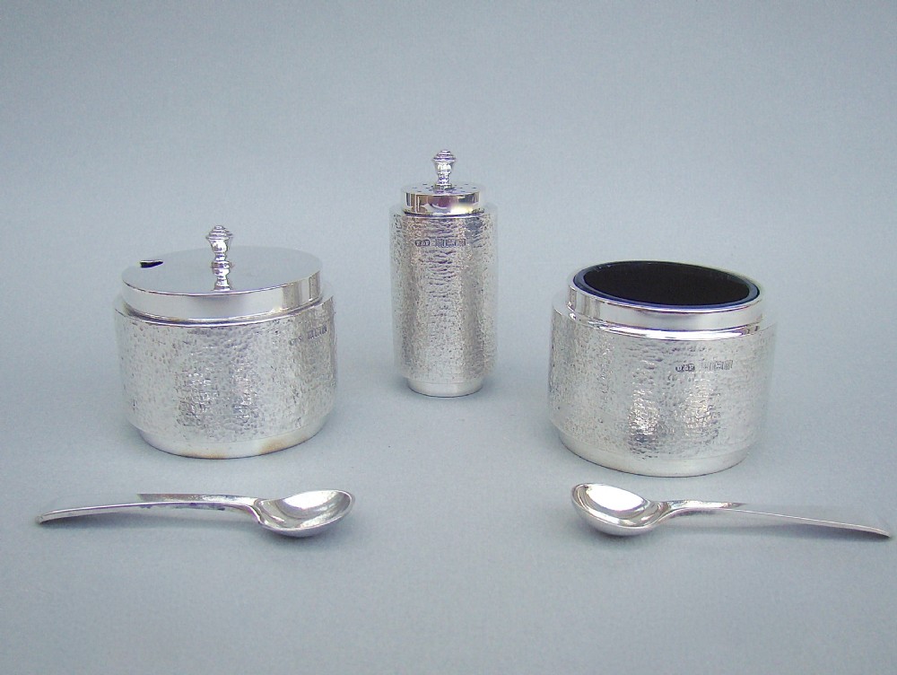 MID CENTURY SILVER THREE PIECE 
