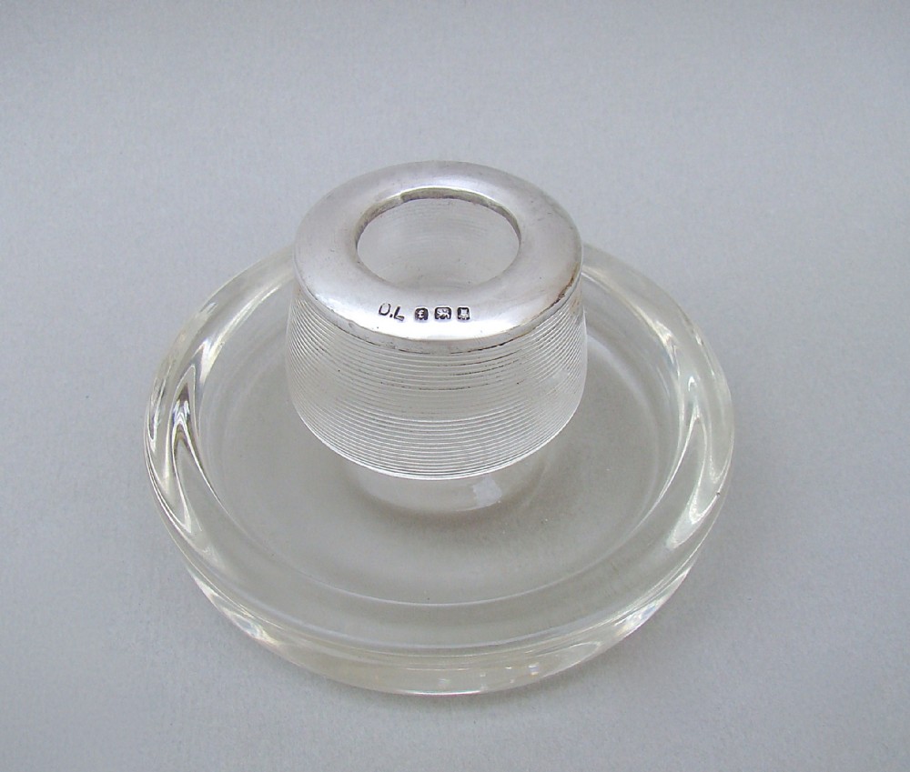 UNUSUAL ART DECO SILVER MOUNTED MATCH STRIKER BY SCHINDLER & CO, LONDON 1921