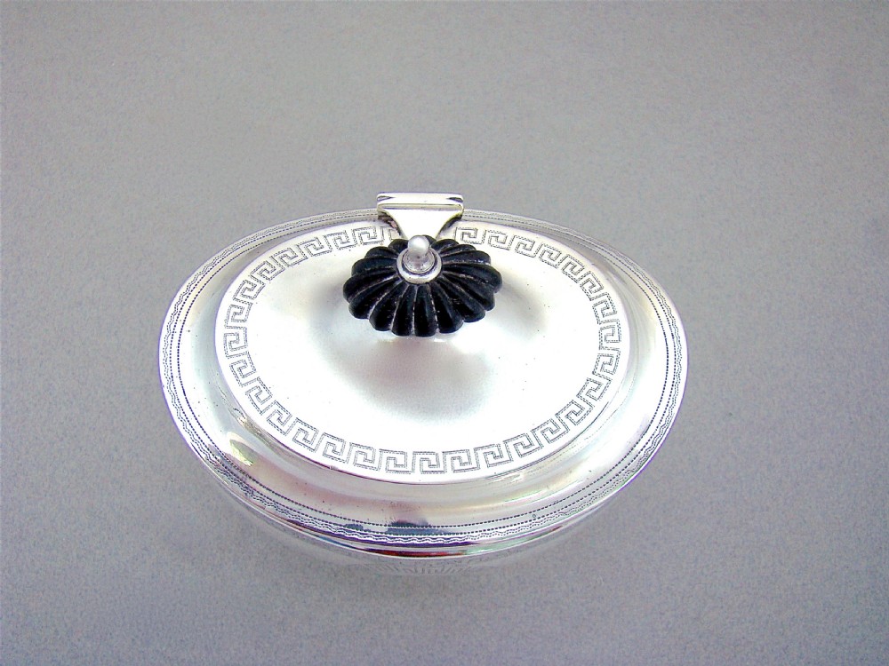 FABULOUS EDWARDIAN SILVER TEA CADDY BY NATHAN & HAYES, CHESTER 1905 View III