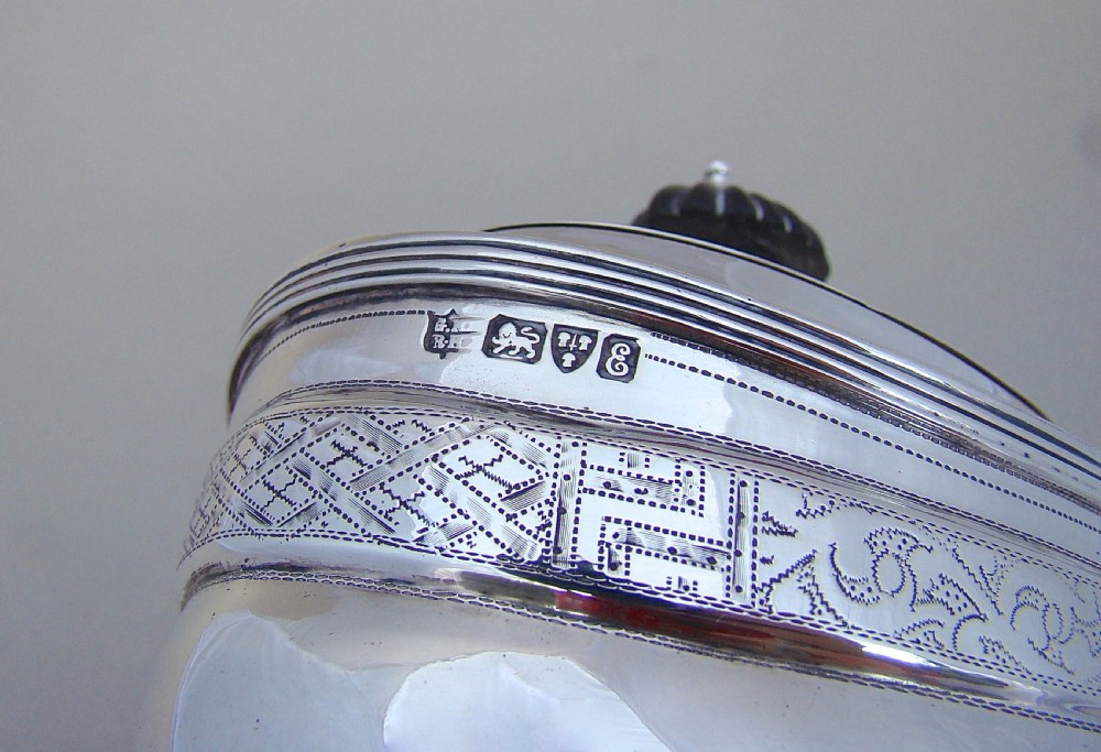 FABULOUS EDWARDIAN SILVER TEA CADDY BY NATHAN & HAYES, CHESTER 1905 View VI