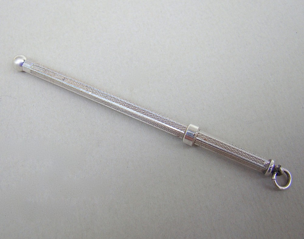 ART DECO SILVER COCKTAIL SWIZZLE STICK, CIRCA 1930 View III
