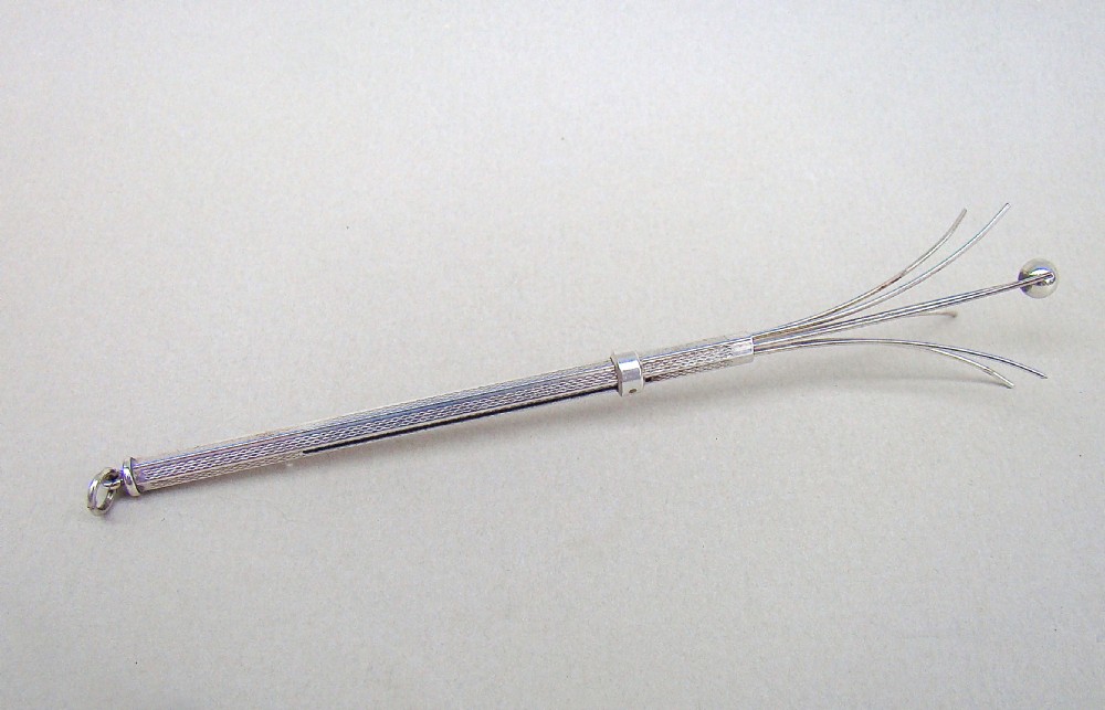 ART DECO SILVER COCKTAIL SWIZZLE STICK, CIRCA 1930 View IV