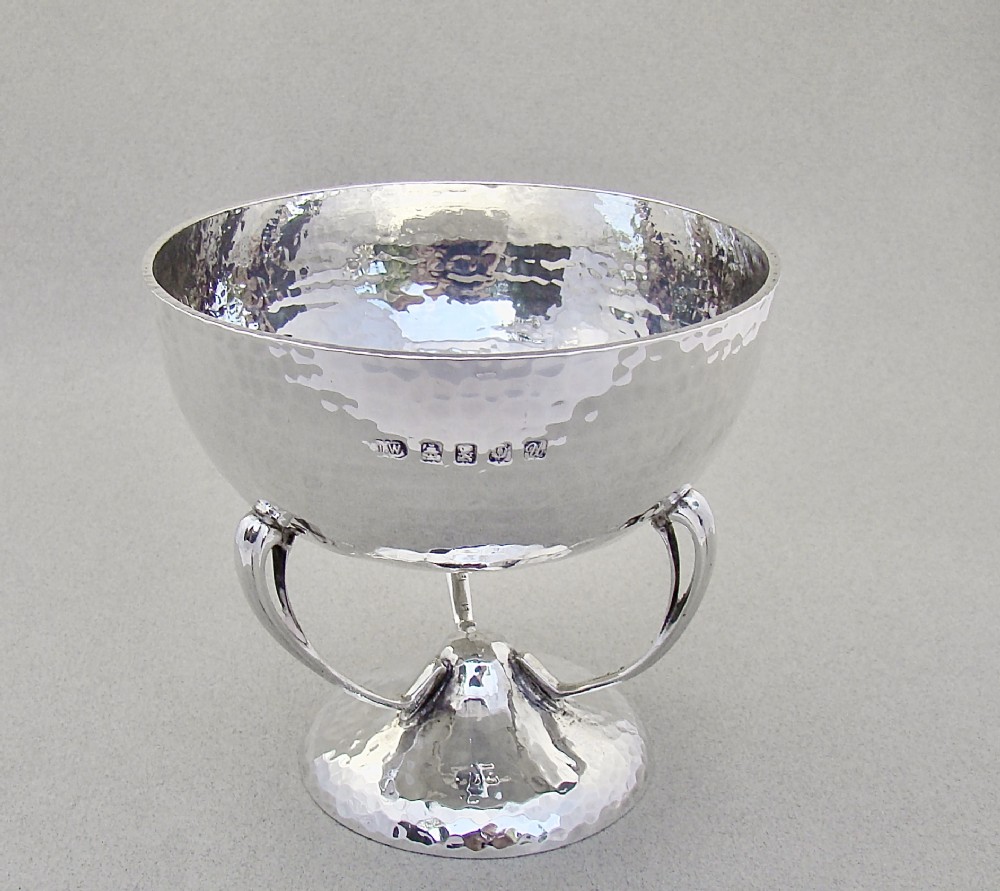 SCOTTISH ARTS & CRAFTS SILVER TAZZA / BONBON DISH BY JAMES WEIR, GLASGOW 1917