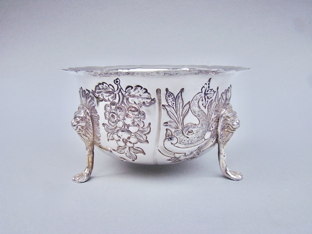 DELIGHTFUL IRISH SILVER SUGAR BOWL BY WEIR & SONS, DUBLIN 1908 View IV