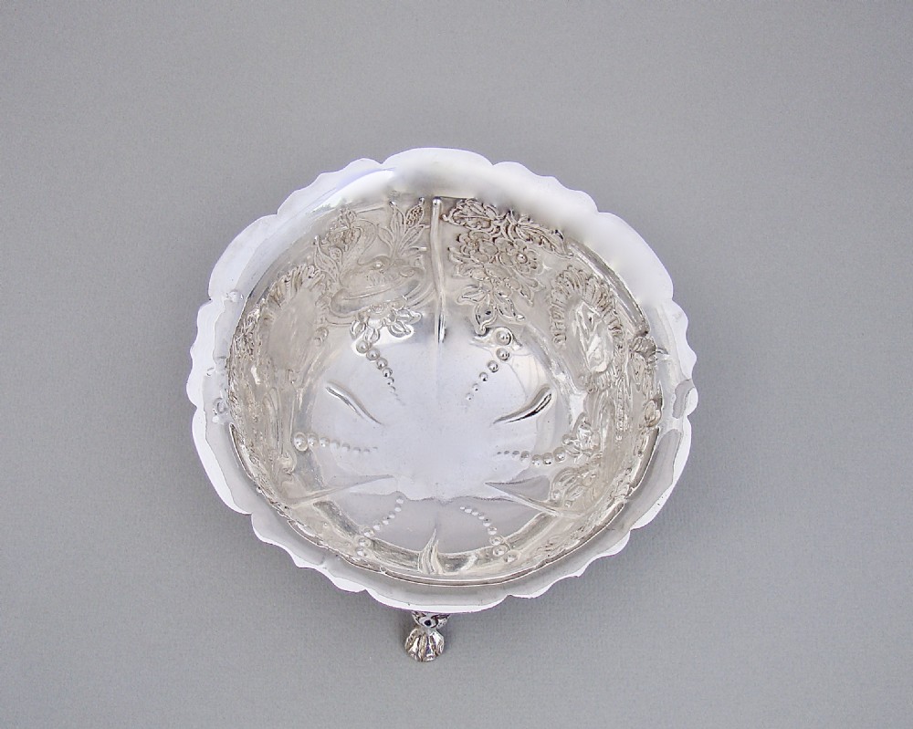 DELIGHTFUL IRISH SILVER SUGAR BOWL BY WEIR & SONS, DUBLIN 1908 View V