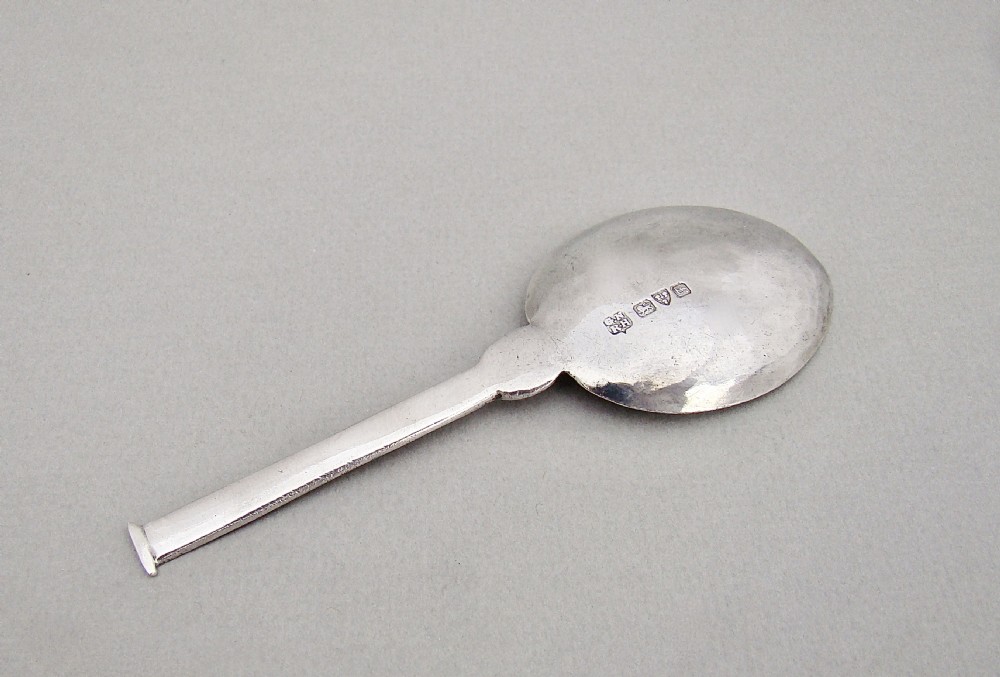 RARE ARTS & CRAFT SILVER CADDY SPOON BY NATHAN & HAYES, CHESTER 1906 View V