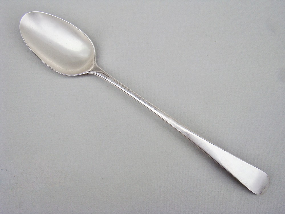 YORK SILVER OLD ENGLISH PATTERN BASTING SPOON BY HAMPSTON & PRINCE, CIRCA 1780