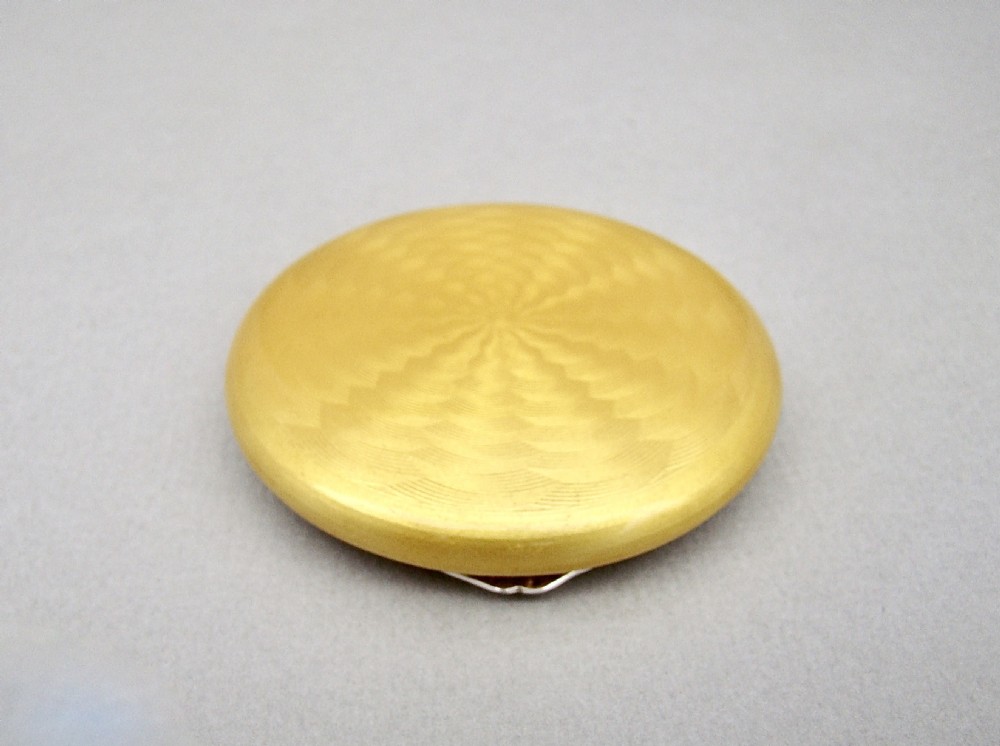 FABULOUS ART DECO CONTINENTAL SILVER & GUILLOCHE ENAMEL COMPACT, CIRCA 1920
 View V