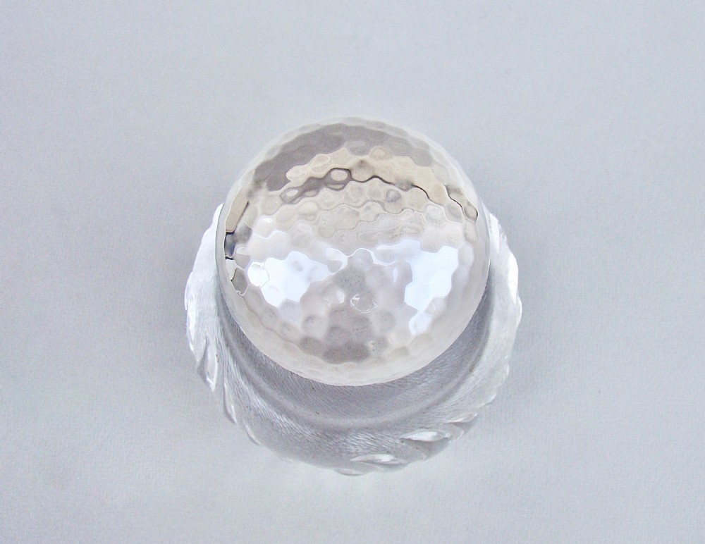 GUSTAVE KELLER ARTS & CRAFT SILVER & FROSTED GLASS INKWELL, PARIS CIRCA 1900 View IV