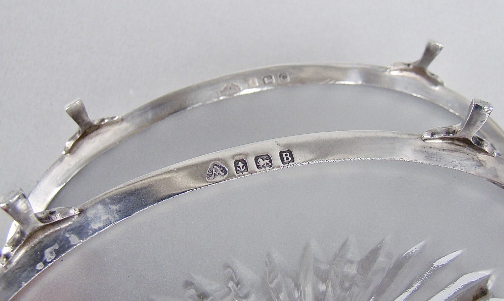 CASED PAIR OF ART DECO SILVER BUTTER DISHES BY THE ADIE BROTHERS, BIRMINGHAM 1927 View VII