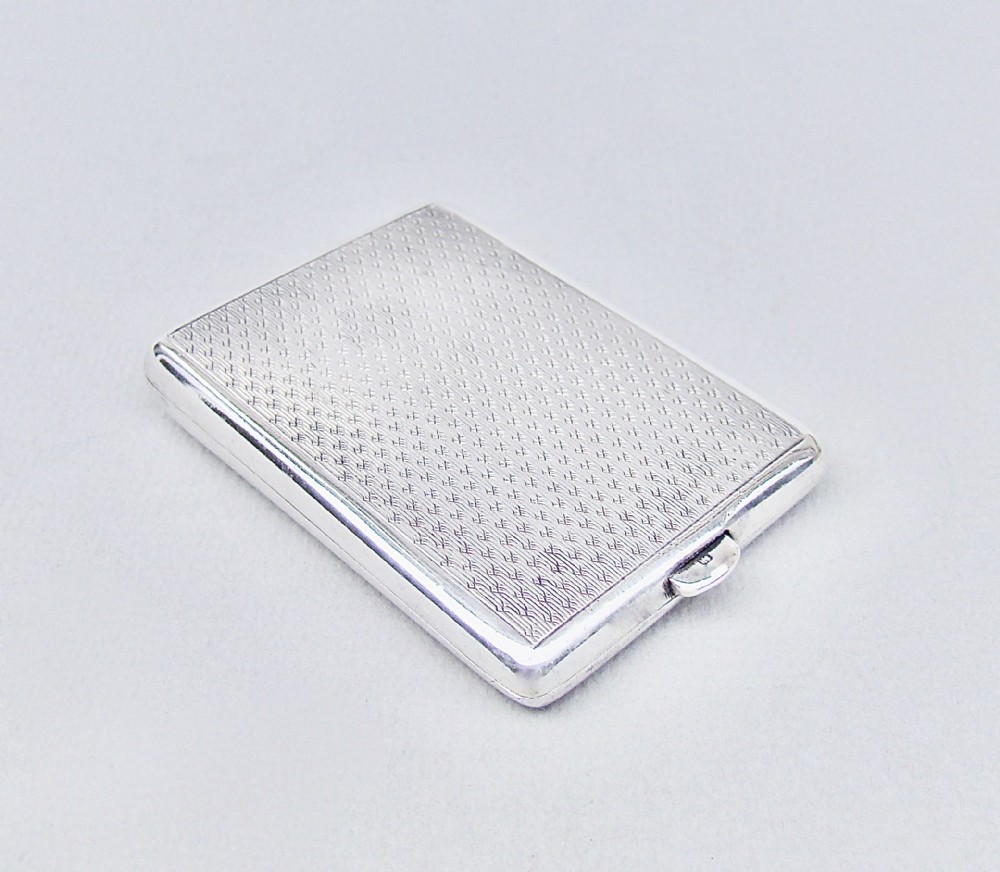 ART DECO STERLING SILVER MATCHBOOK CASE BY WILLIAM NEALE, BIRMINGHAM 1929