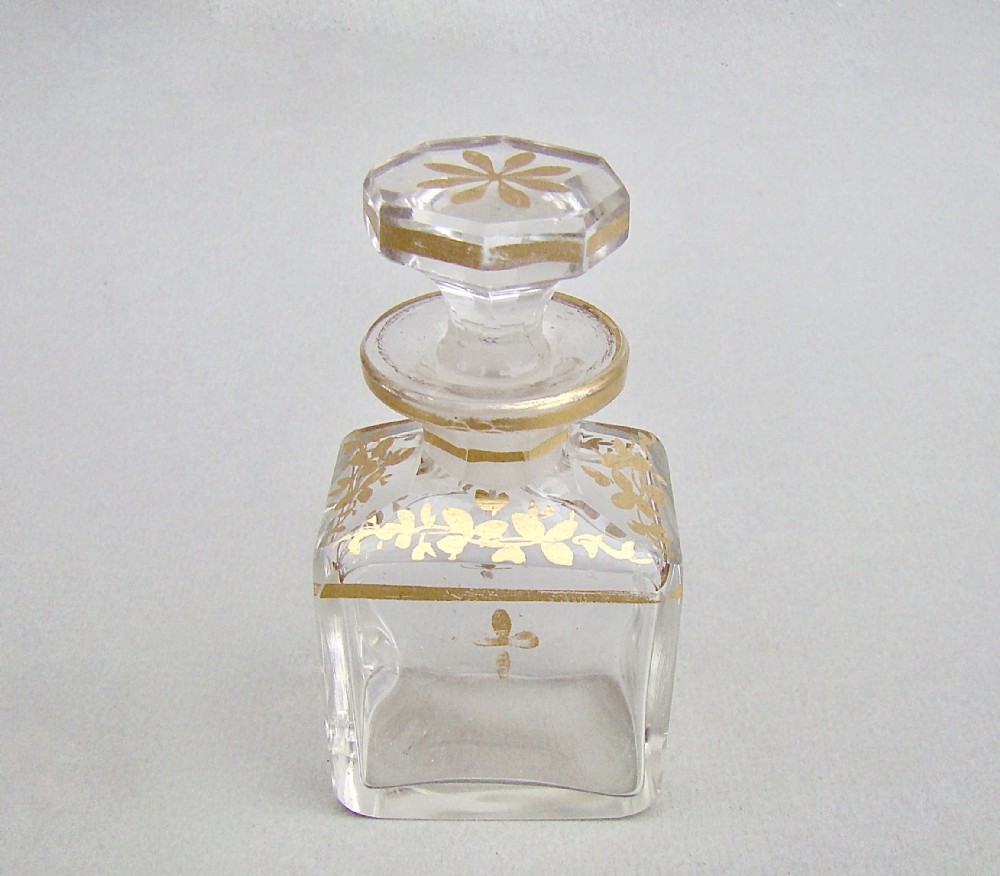 19TH CENTURY FRENCH GILT GLASS SCENT BOTTLE, CIRCA 1890