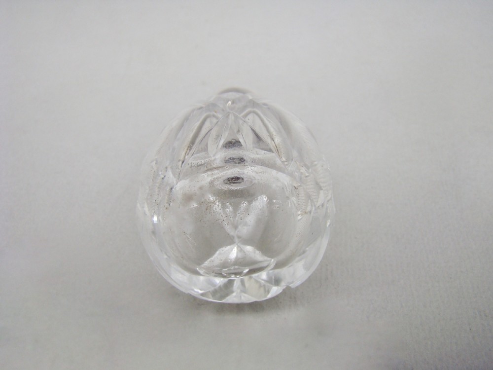 EDWARDIAN SILVER & GUILLOCHE ENAMEL CUT GLASS SCENT BOTTLE BY HENRY MATTHEWS, BIRMINGHAM 1901 View IX