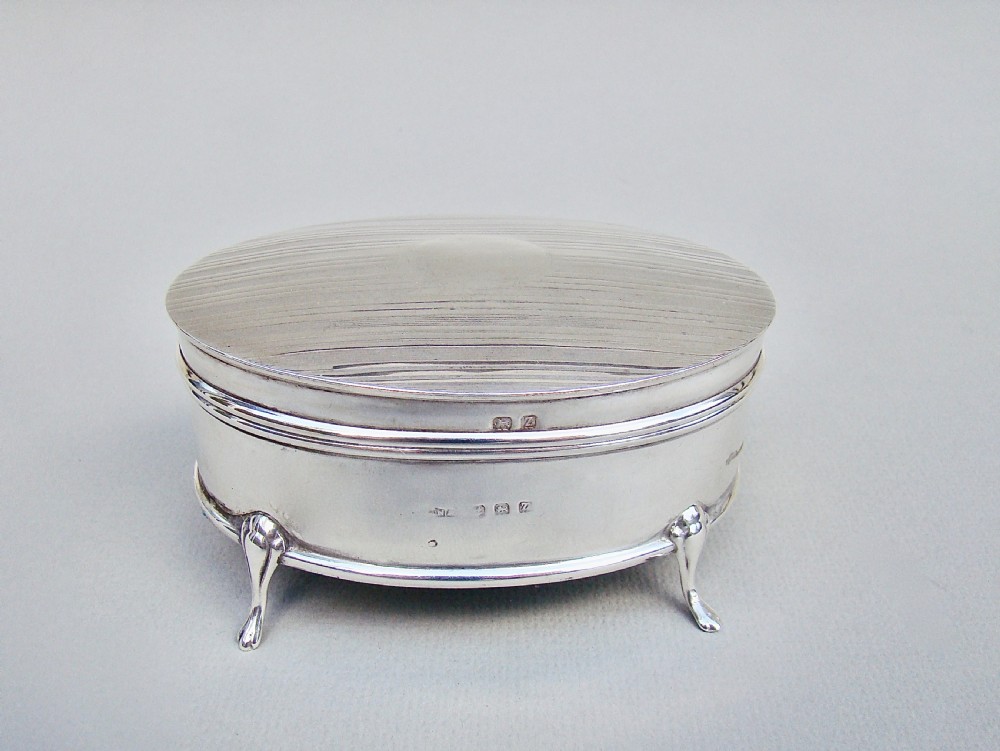 GEORGE V SILVER JEWELLERY BOX, BIRMINGHAM 1924