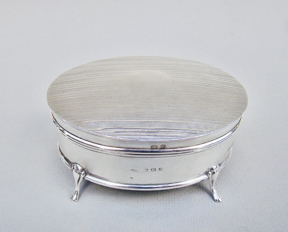GEORGE V SILVER JEWELLERY BOX, BIRMINGHAM 1924 View II