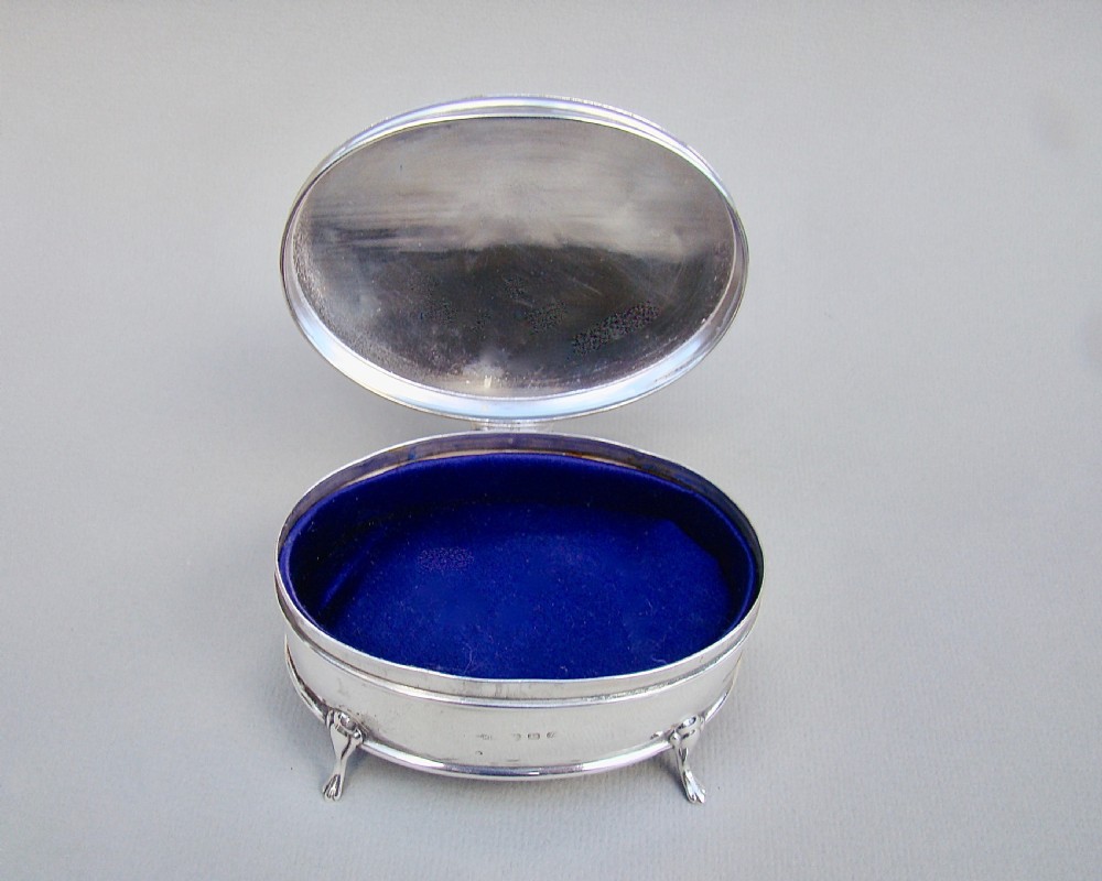 GEORGE V SILVER JEWELLERY BOX, BIRMINGHAM 1924 View IV