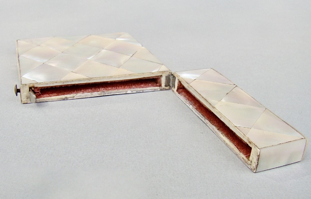 EXQUISITE VICTORIAN SILVER & MOTHER OF PEARL CARD CASE, CIRCA 1870 View VI