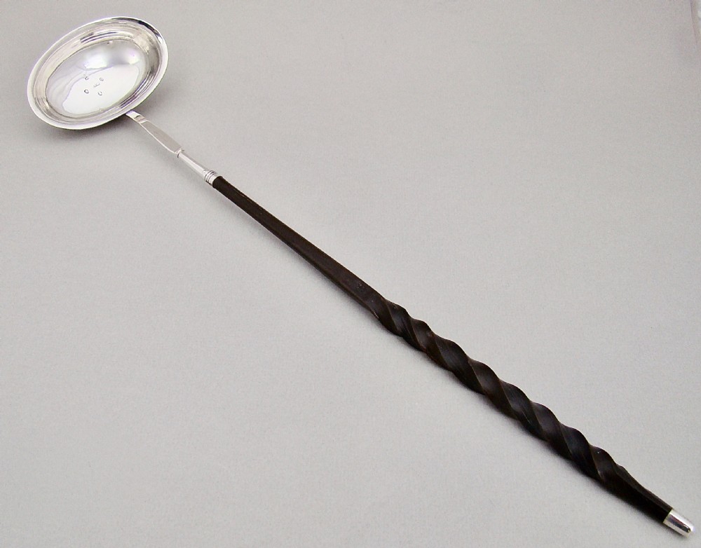 GEORGIAN SILVER TODDY LADLE BY THOMAS MORLEY, LONDON 1793
