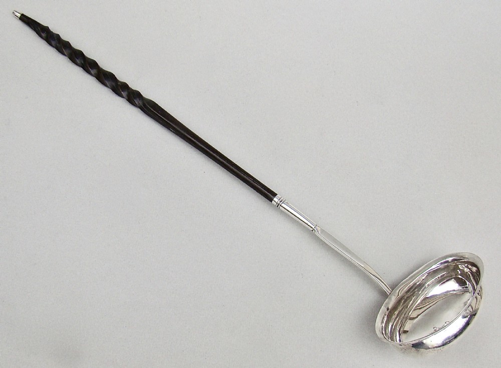 GEORGIAN SILVER TODDY LADLE BY THOMAS MORLEY, LONDON 1793 View III