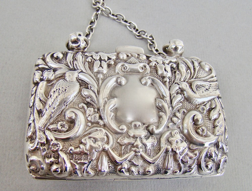 EDWARDIAN SILVER EVENING PURSE BY HENRY MATTHEWS, BIRMINGHAM 1903 View II