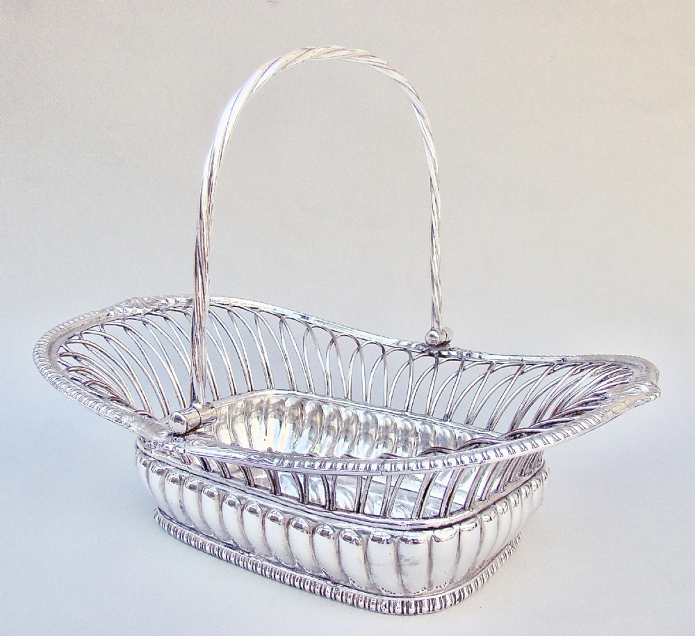 FABULOUS GEORGIAN OLD SHEFFIELD PLATE WIREWORK BREAD BASKET, CIRCA 1825
