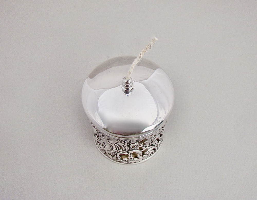 RARE EDWARDIAN SILVER STRING BOX BY LEVI & SALAMAN, BIRMINGHAM 1909 View IV