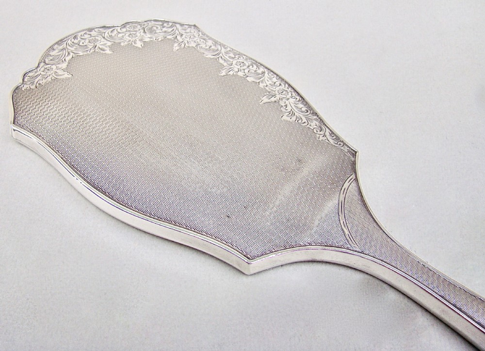 MID-CENTURY SILVER HAND MIRROR BY BROADWAY & CO, BIRMINGHAM 1955 View IV