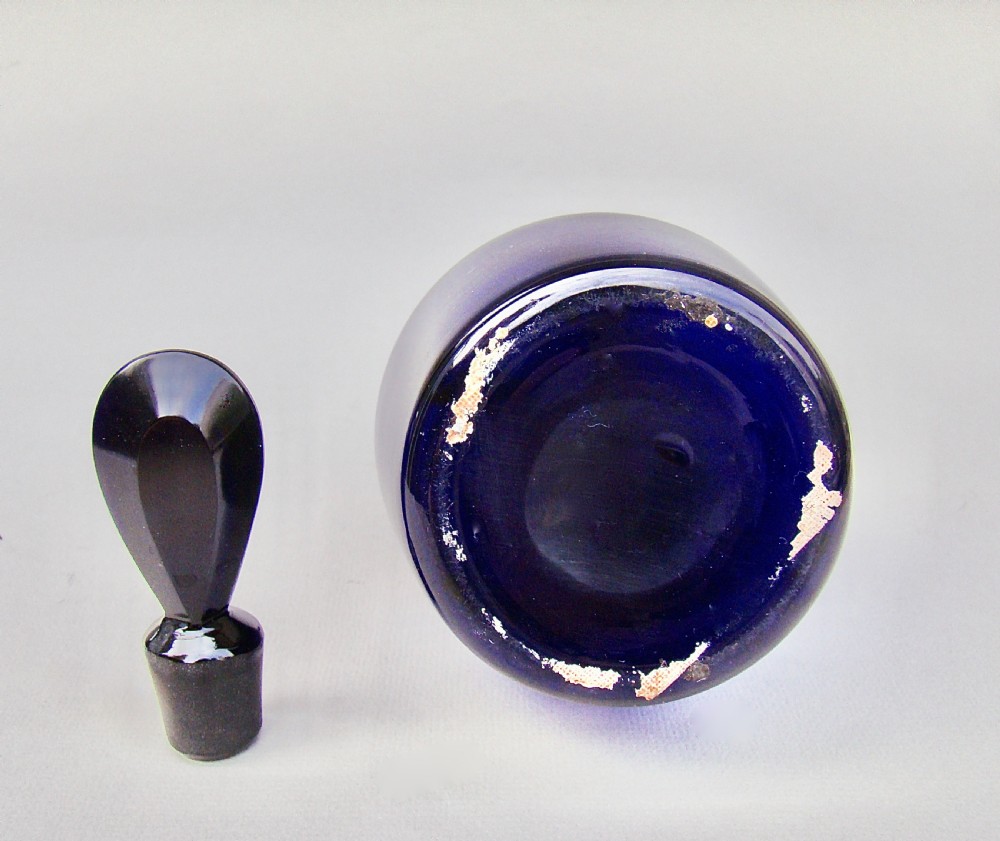 BEAUTIFUL GEORGIAN BRISTOL BLUE GLASS 