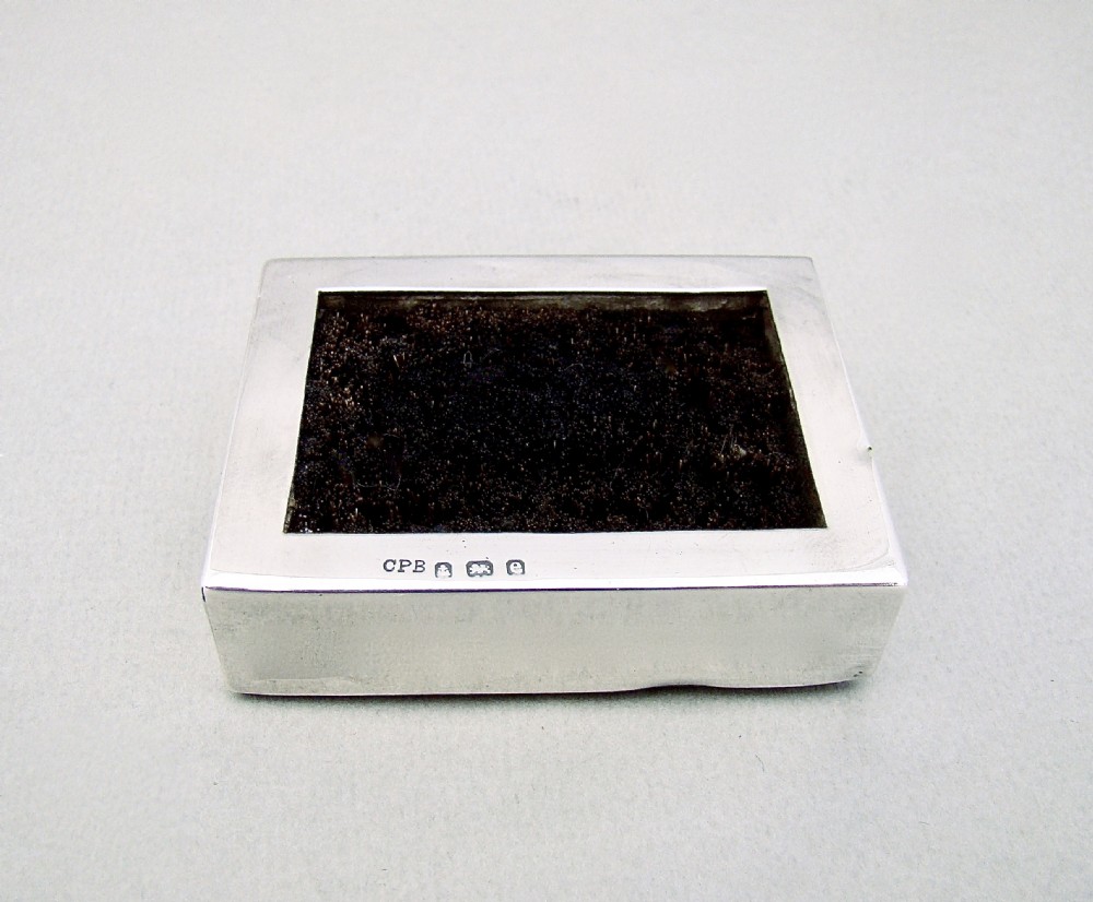 EDWARDIAN SILVER PEN WIPE BY CHARLES PENNY BROW, BIRMINGHAM 1904