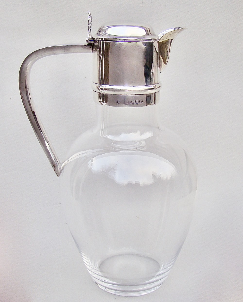 STUNNING VICTORIAN SILVER MOUNTED CLARET JUG BY HOLLAND, SON & SLATER, LONDON 1883