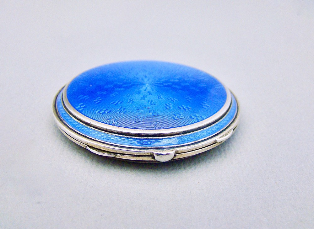 19TH CENTURY NORWEGIAN SILVER & GUILLOCHE ENAMEL COMPACT, BY JACKOB TOSTRUP, CIRCA 1880 View IV
