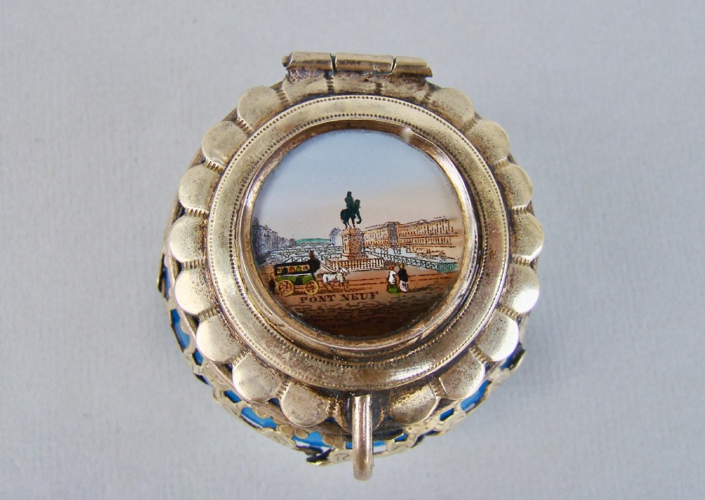 UNUSUAL 19TH C. PALAIS ROYAL GRAND TOUR FRENCH OPALINE GLASS TRINKET BOX, CIRCA 1860 View II