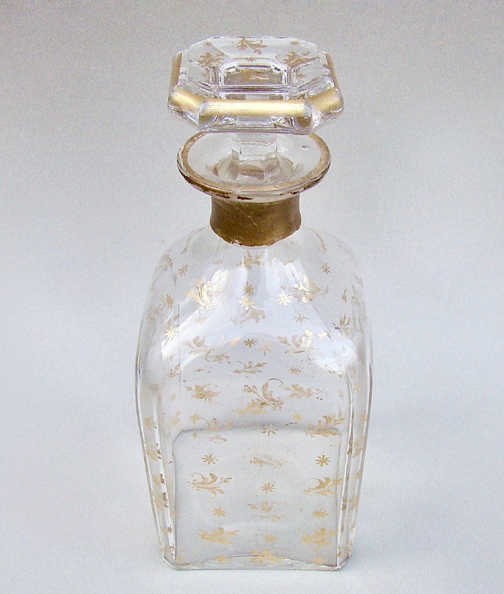 19TH CENTURY FRENCH GILT GLASS LIQUEUR DECANTER, CIRCA 1880