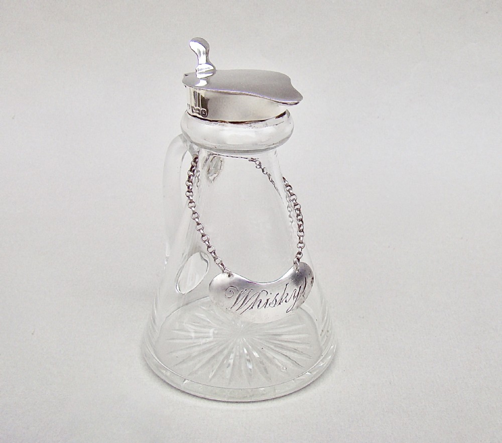 ART DECO SILVER WHISKY NOGGIN BY S BLANCKENSEE & SON, BIRMINGHAM 1934