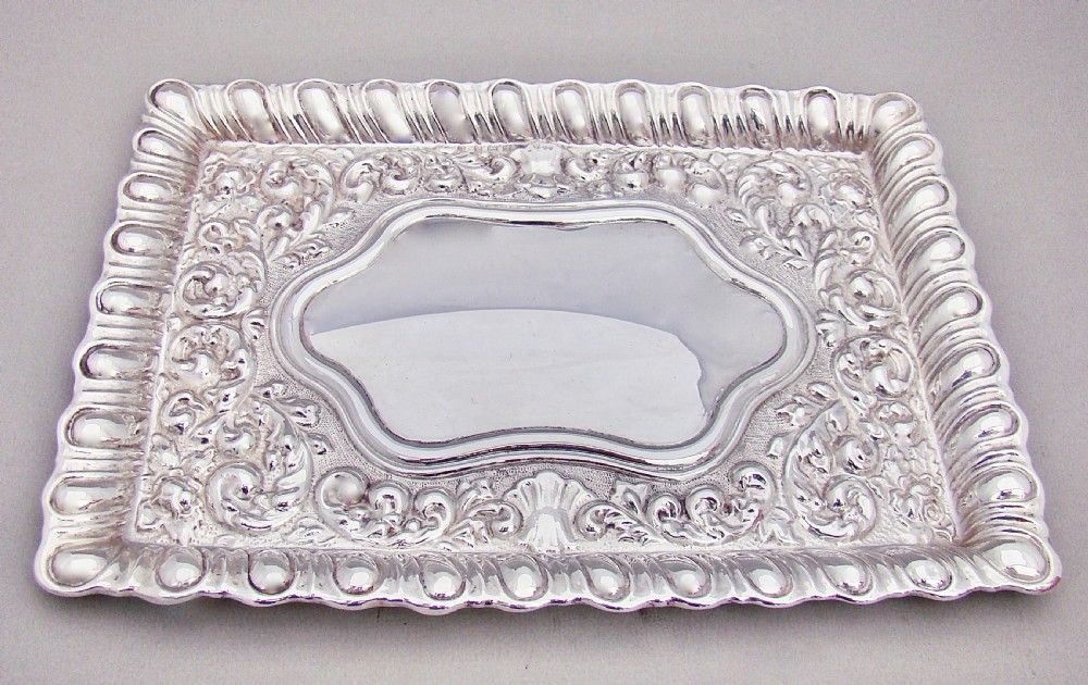 EXQUISITE EDWARDIAN SILVER DRESSING TABLE TRAY BY WILLIAMS LTD, BIRMINGHAM 1906 View III