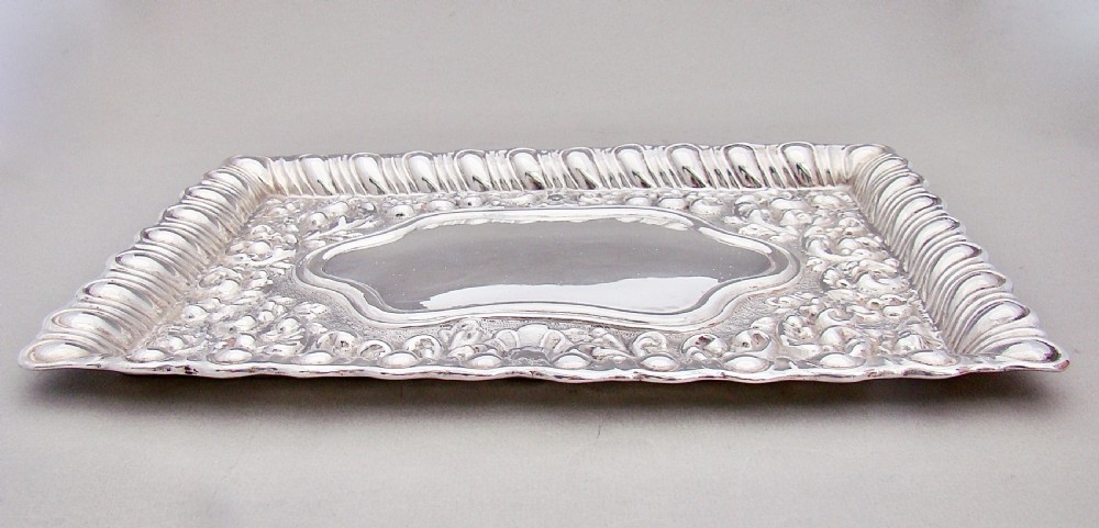 EXQUISITE EDWARDIAN SILVER DRESSING TABLE TRAY BY WILLIAMS LTD, BIRMINGHAM 1906 View IV