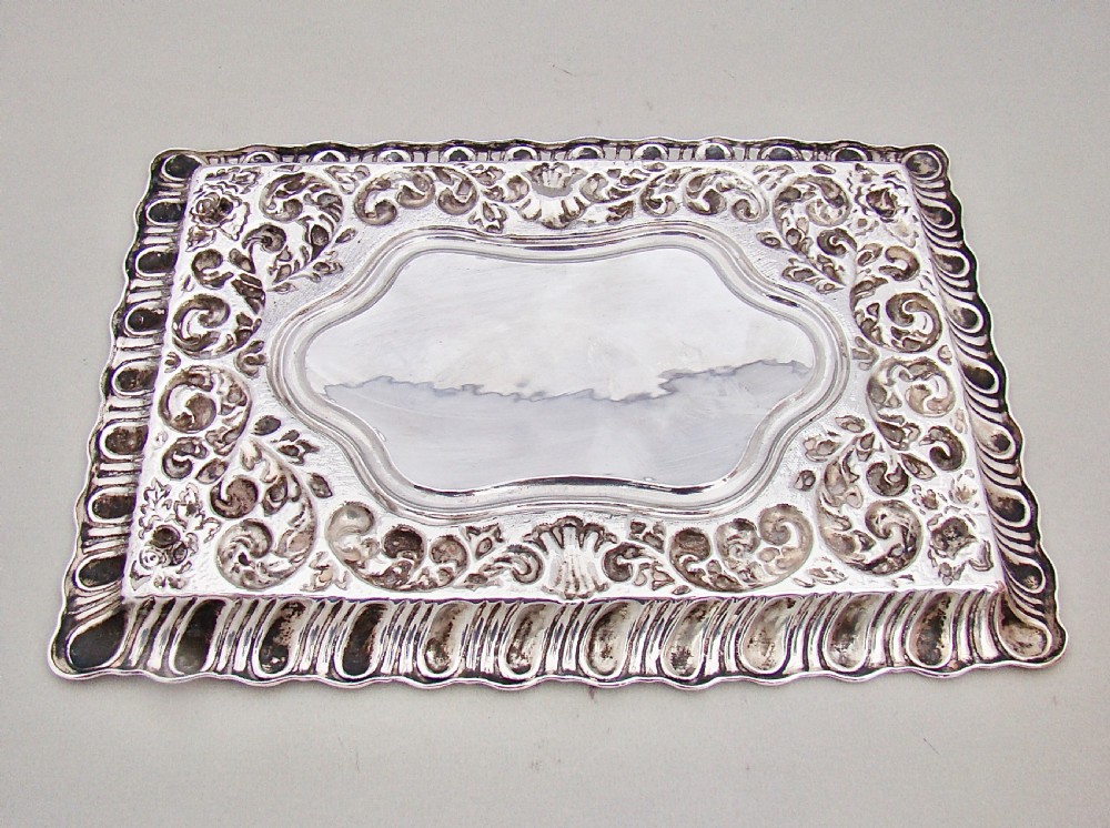 EXQUISITE EDWARDIAN SILVER DRESSING TABLE TRAY BY WILLIAMS LTD, BIRMINGHAM 1906 View VI