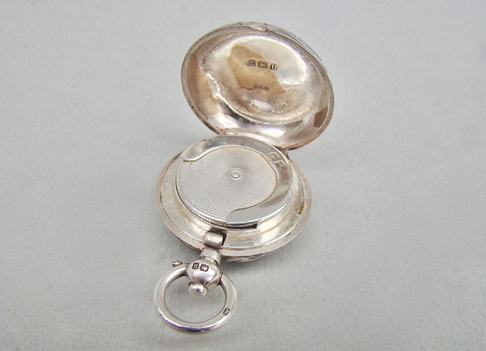 EXQUISITE GEORGE V SILVER SINGLE SOVEREIGN CASE BY DENNISON, BIRMINGHAM 1912
 View IV
