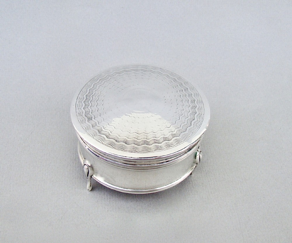 GEORGE V SILVER JEWELLERY BOX BY SHEPHEARD & CO, BIRMINGHAM 1911
