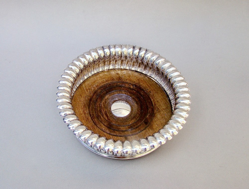 UNUSUAL GEORGIAN OLD SHEFFIELD PLATE WINE COASTER, CIRCA 1800
