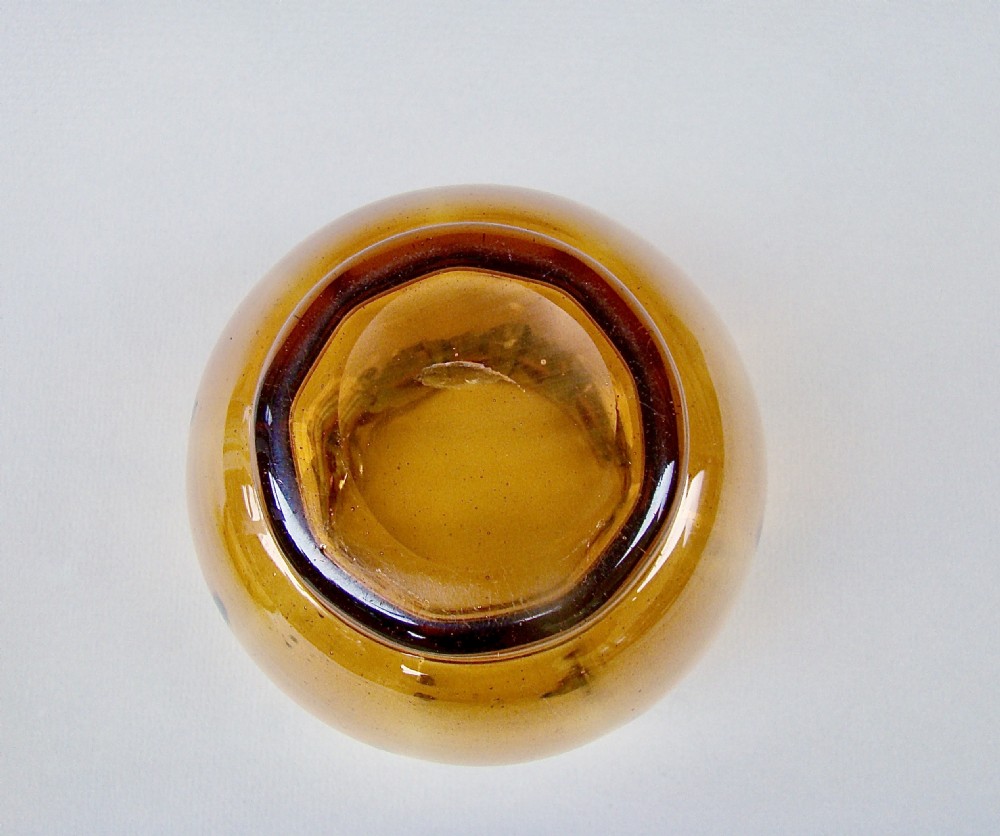 UNUSUAL VICTORIAN AMBER GLASS SPECIMEN VASE, CIRCA 1890 View IV