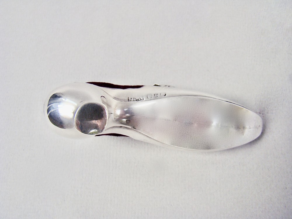 EXQUISITE VICTORIAN SILVER PIN CUSHION IN THE FORM OF A LADIES' SHOE BY ADIE & LOVEKIN, BIRMINGHAM 1891 View VI