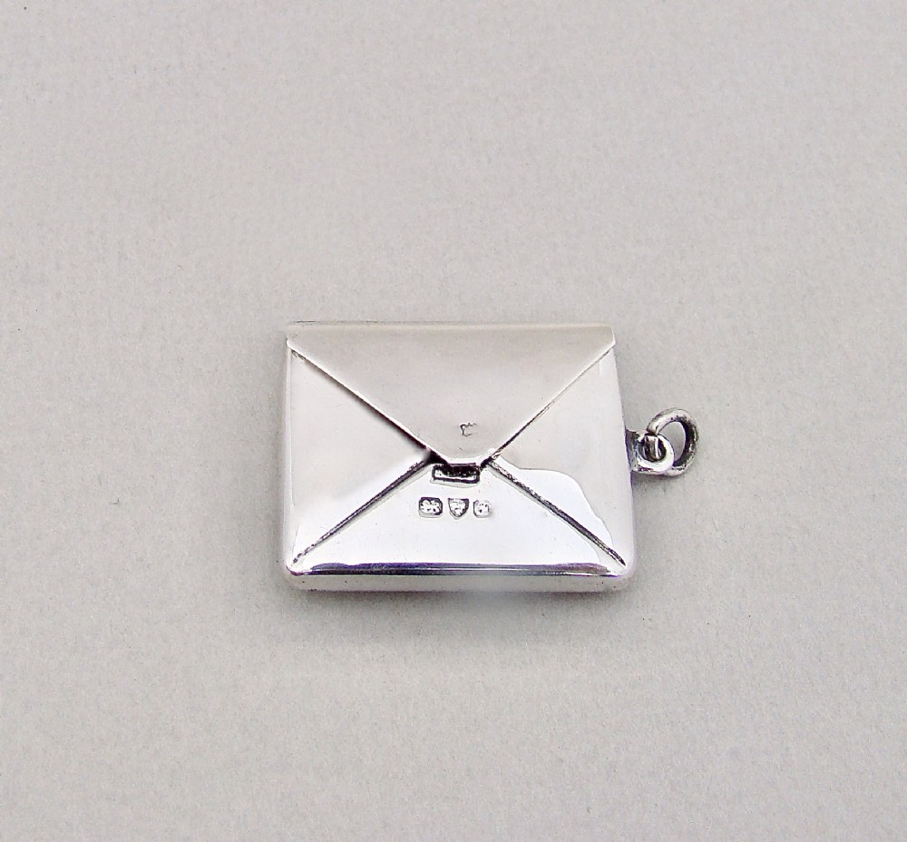 EDWARDIAN  SILVER ENVELOPE STAMP CASE BY ALBERT ERNEST JENKINS, CHESTER 1906
