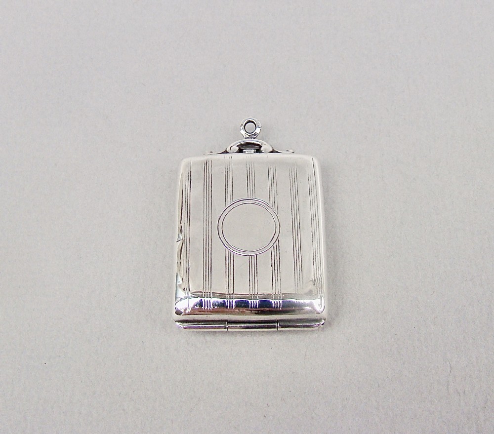 GEORGE V SILVER NOVELTY STAMP CASE BY ALBERT ERNEST JENKINS, BIRMINGHAM 1912