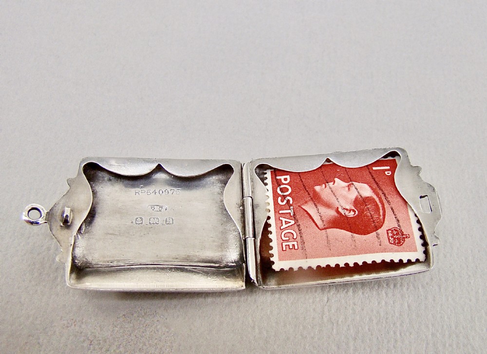 GEORGE V SILVER NOVELTY STAMP CASE BY ALBERT ERNEST JENKINS, BIRMINGHAM 1912 View III