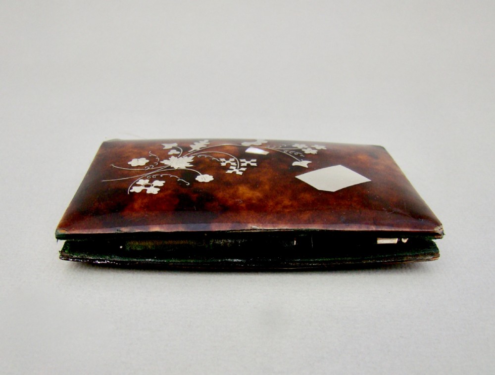 19TH CENTURY FRENCH SILVER INLAID TORTOISESHELL AIDE MEMOIRE, CIRCA 1890 View VI