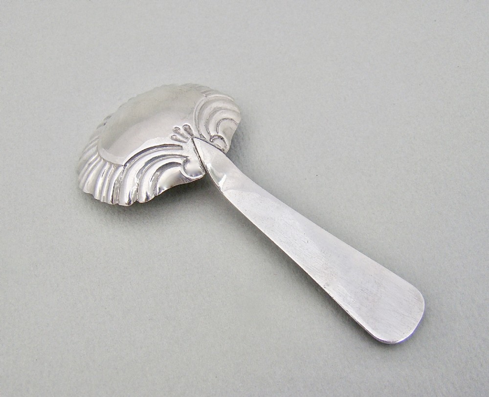 UNUSUAL VICTORIAN SILVER CADDY SPOON BY THOMAS HAYES, BIRMINGHAM, 1894 View II