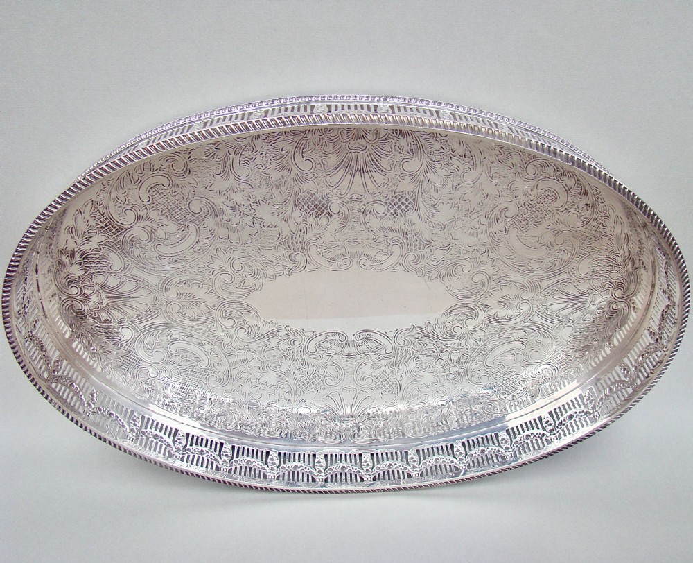 ELEGANT ART DECO SILVER PLATED DRINKS TRAY, CIRCA 1920 View III