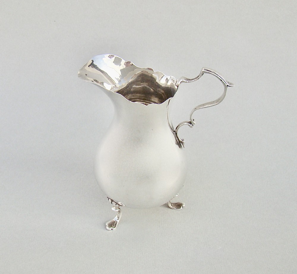 VICTORIAN SILVER GEORGIAN STYLE CREAM JUG, BIRMINGHAM 1894